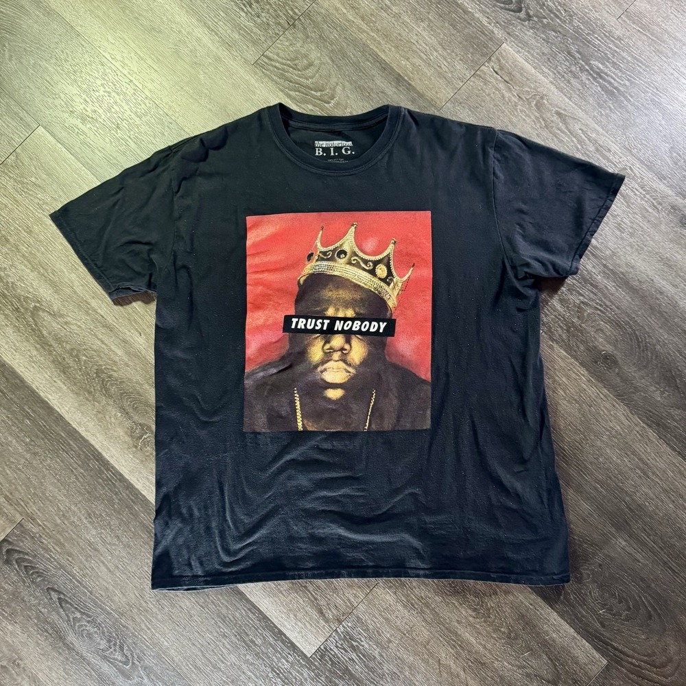 Notorious BIG T Shirt Mens Size 3XL Black Trust Nobody Hip Hop Music Biggie